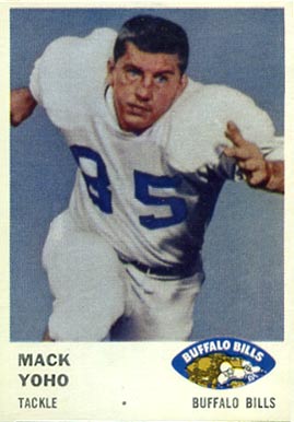 1961 Fleer Mack Yoho #138 Football Card