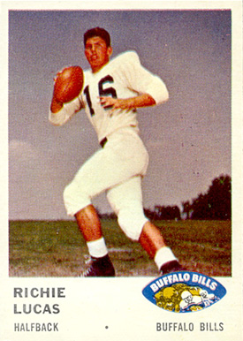 1961 Fleer Richie Lucas #135 Football Card