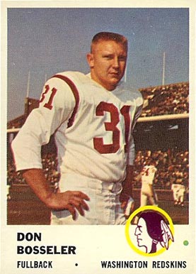 1961 Fleer Don Bosseler #109 Football Card