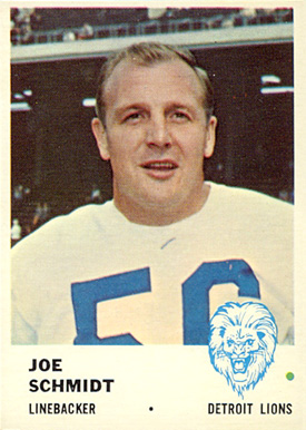1961 Fleer Joe Schmidt #86 Football Card