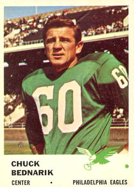 1961 Fleer Chuck Bednarik #55 Football Card