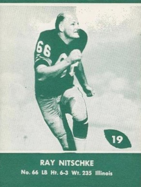 1961 Lake to Lake Packers Ray Nitschke #19 Football Card