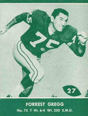 1961 Lake to Lake Packers Forrest Gregg #27 Football Card