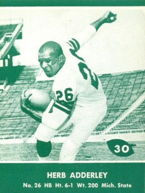 1961 Lake to Lake Packers Herb Adderley #30 Football Card