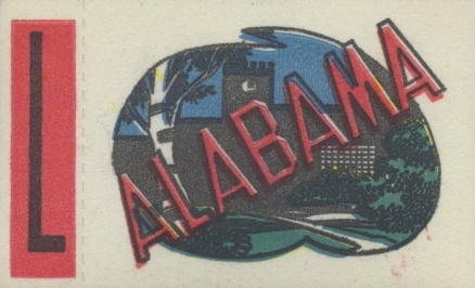 1961 Topps Stickers Alabama Crimson Tide #L Football Card