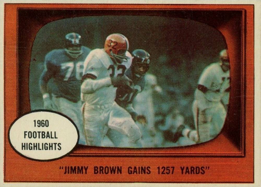 1961 Topps Brown Gains 1257 Yards #77 Football Card