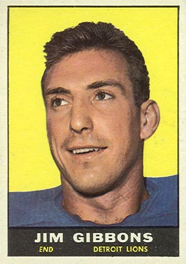 1961 Topps Jim Gibbons #33 Football Card