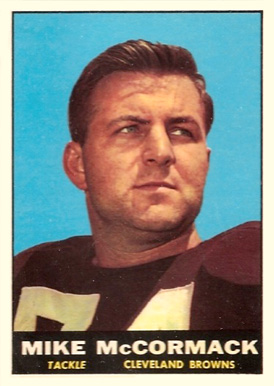 1961 Topps Mike McCormack #72 Football Card