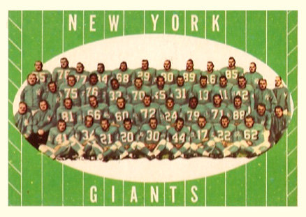 1961 Topps New York Giants #93 Football Card
