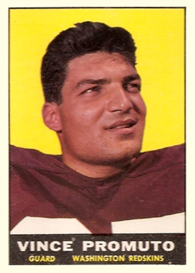 1961 Topps Vince Promuto #128 Football Card