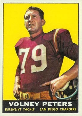 1961 Topps Volney Peters #170 Football Card