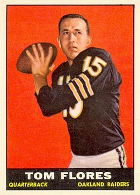 1961 Topps Tom Flores #186 Football Card