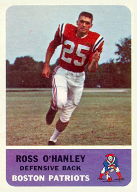 1962 Fleer Ross O'Hanley #11 Football Card
