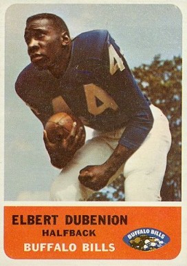 1962 Fleer Elbert Dubenion #14 Football Card