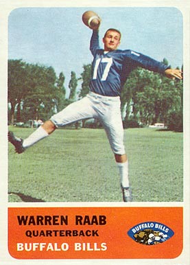1962 Fleer Warren Rabb #22 Football Card