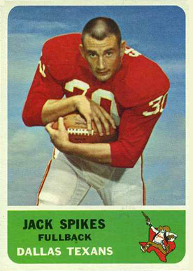1962 Fleer Jack Spikes #23 Football Card