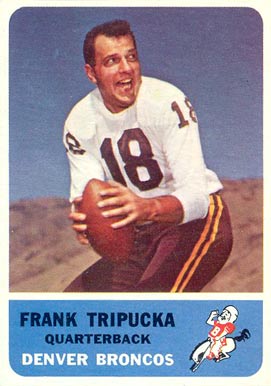 1962 Fleer Frank Tripucka #34 Football Card