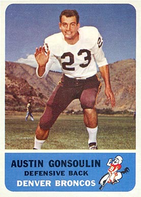 1962 Fleer Goose Gonsoulin #39 Football Card
