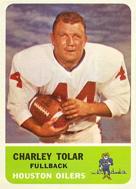 1962 Fleer Charley Tolar #45 Football Card