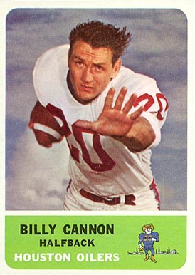 1962 Fleer Billy Cannon #47 Football Card