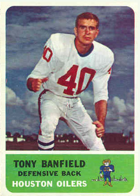 1962 Fleer Tony Banfield #51 Football Card