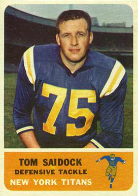 1962 Fleer Tom Saidock #66 Football Card