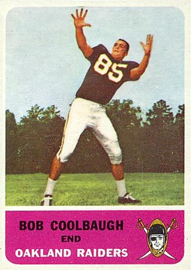 1962 Fleer Bob Coolbaugh #69 Football Card
