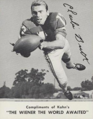 1962 Kahn's Wieners Charley Britt # Football Card