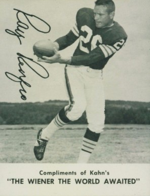 1962 Kahn's Wieners Ray Renfro # Football Card