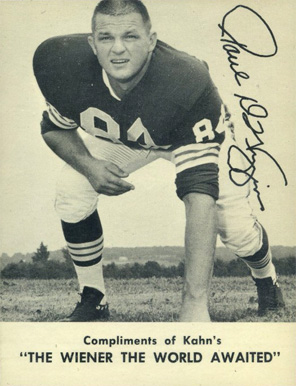 1962 Kahn's Wieners Paul Wiggin # Football Card