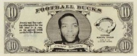 1962 Topps Bucks Jim Brown #7 Football Card