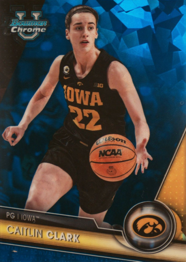 2023 Bowman University Chrome Sapphire Caitlin Clark #34 Basketball Card