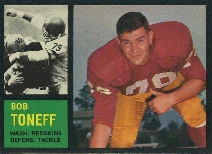 1962 Topps Bob Toneff #172 Football Card