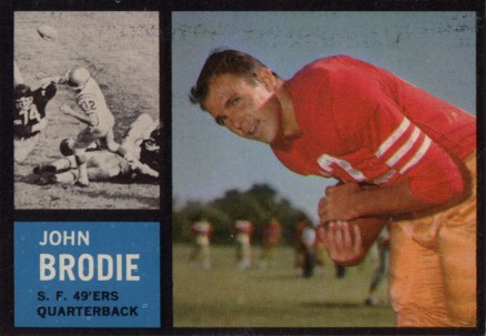 1962 Topps John Brodie #152 Football Card