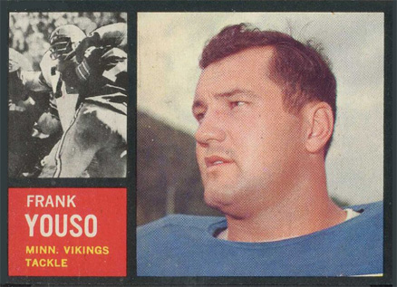 1962 Topps Frank Youso #96 Football Card