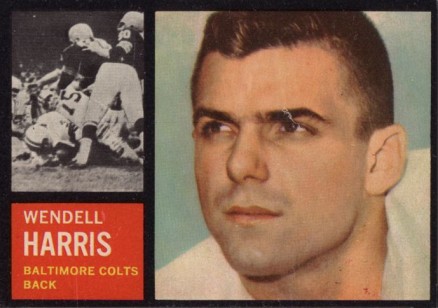 1962 Topps Wendell Harris #11 Football Card