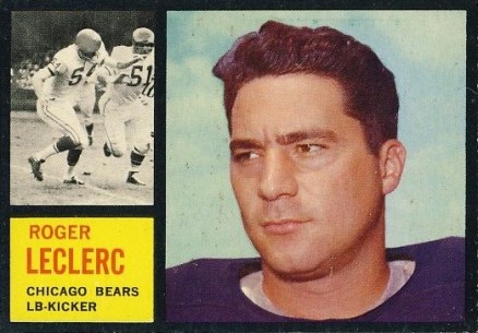 1962 Topps Roger Leclerc #19 Football Card