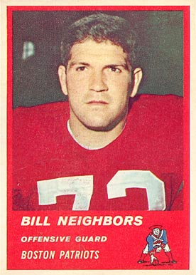 1963 Fleer Bill Neighbors #7 Football Card