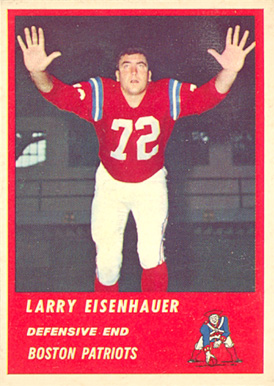 1963 Fleer Larry Eisenhauer #11 Football Card