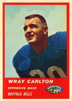 1963 Fleer Wray Carlton #25 Football Card