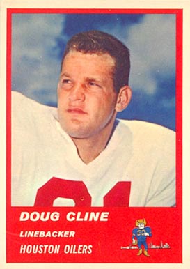 1963 Fleer Doug Cline #42 Football Card