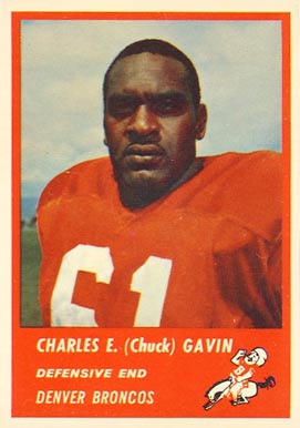 1963 Fleer Chuck Gavin #87 Football Card