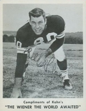 1963 Kahn's Wieners Bill Glass # Football Card
