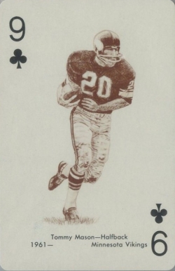 1963 Stancraft Playing Cards Tommy Mason # Football Card