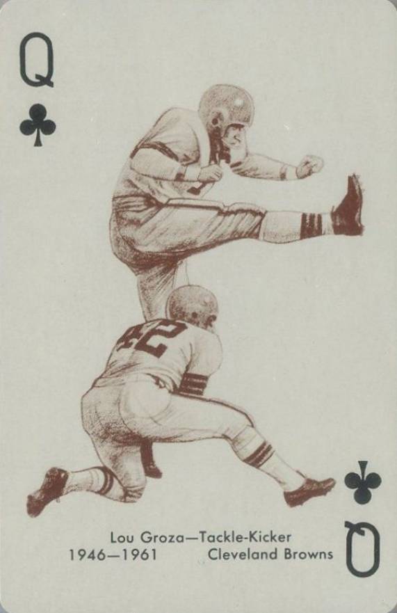 1963 Stancraft Playing Cards Lou Groza # Football Card