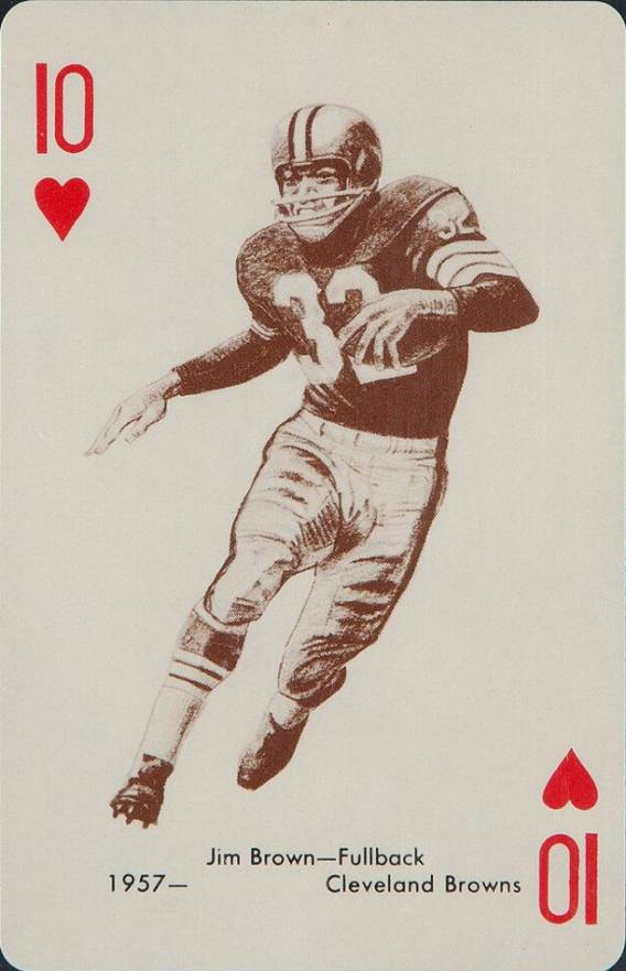 1963 Stancraft Playing Cards Jim Brown # Football Card
