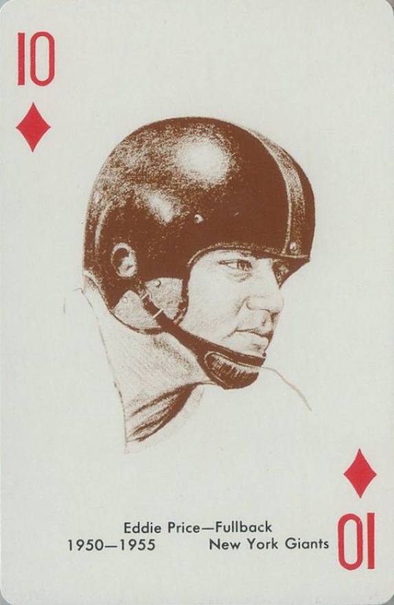 1963 Stancraft Playing Cards Eddie Price # Football Card