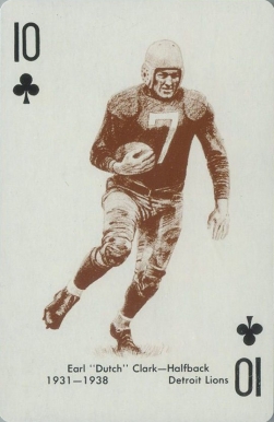 1963 Stancraft Playing Cards Dutch Clark # Football Card