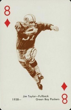 1963 Stancraft Playing Cards Jim Taylor # Football Card