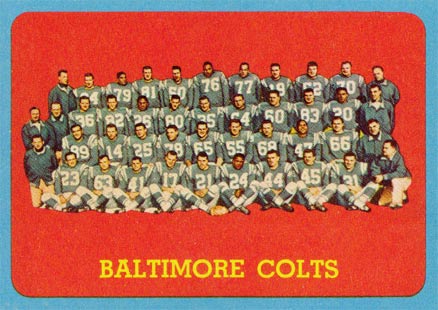 1963 Topps Baltimore Colts Team #12 Football Card